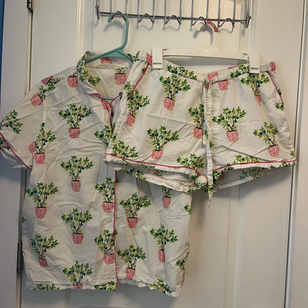 Printfresh Lime Tree Short Pajama Set